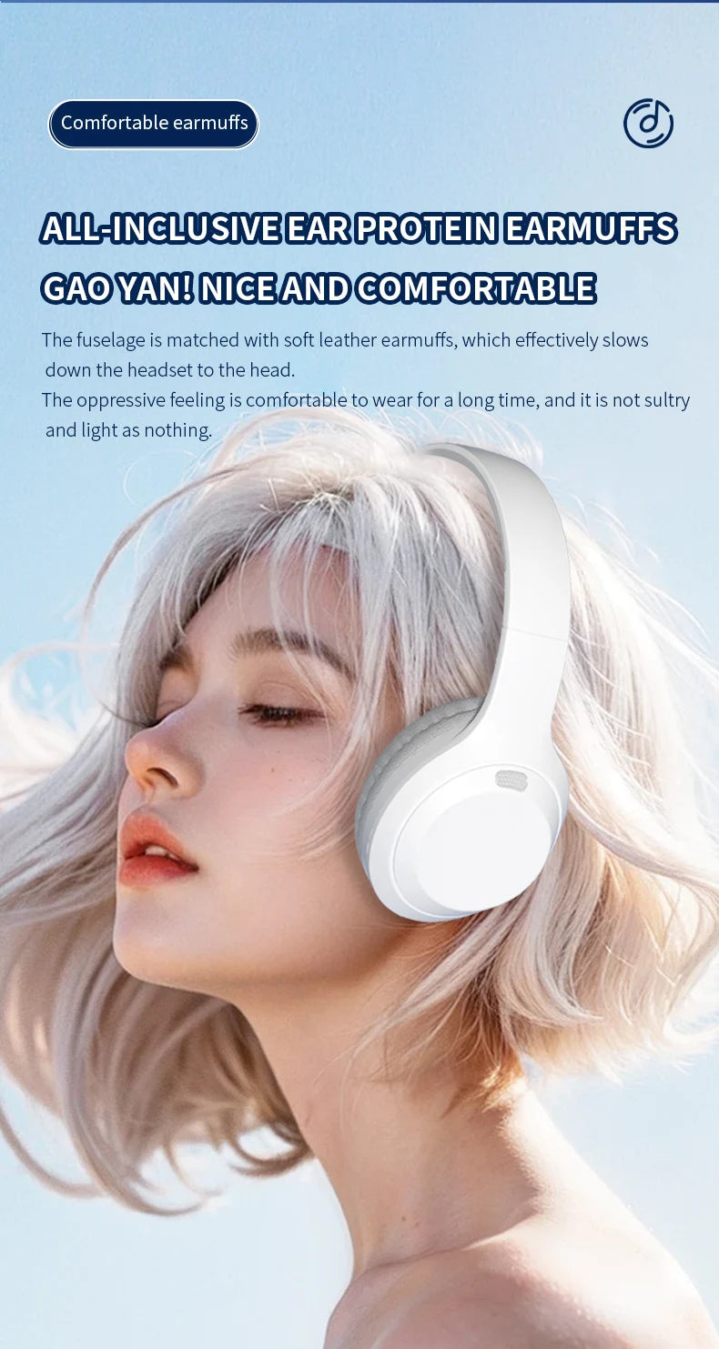 Xiaomi 5W Wireless Headphones Bluetooth 5.3 Earphones Foldable Earbuds 40mm Driver Game Music Over Ear Stereo Headset With Mic